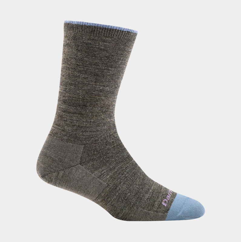 Darn Tough Women's Solid Basic Crew Lightweight Lifestyle Socks - Taupe