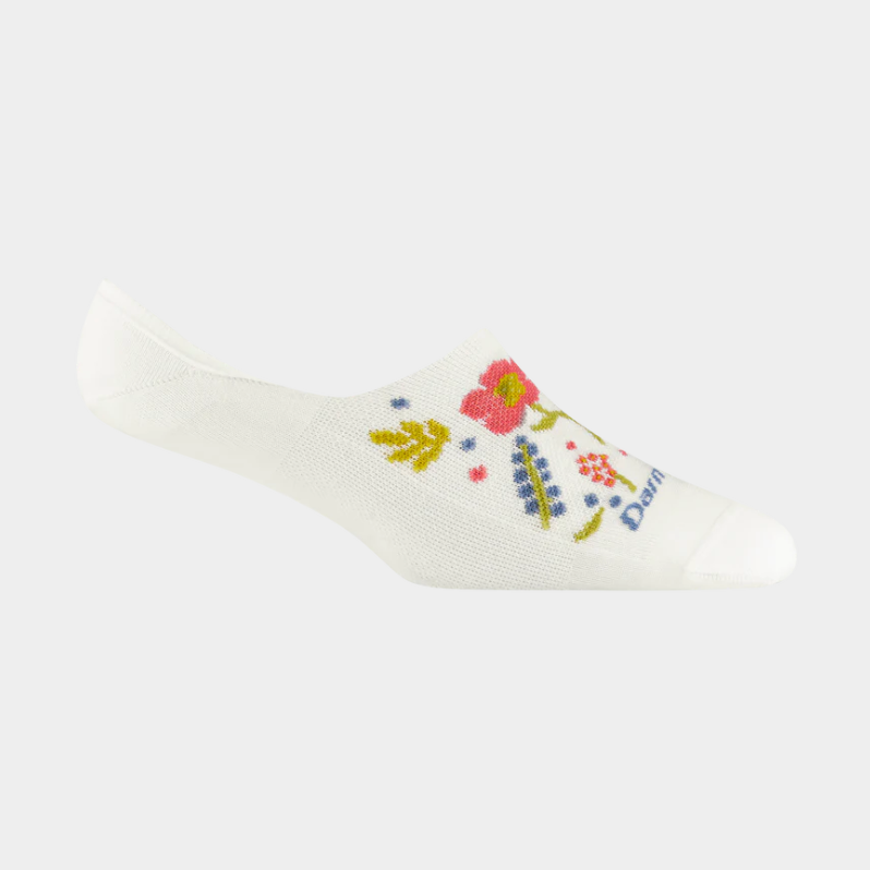 Darn Tough Women's Garden Party No Show Hidden Lightweight Lifestyle Socks - White