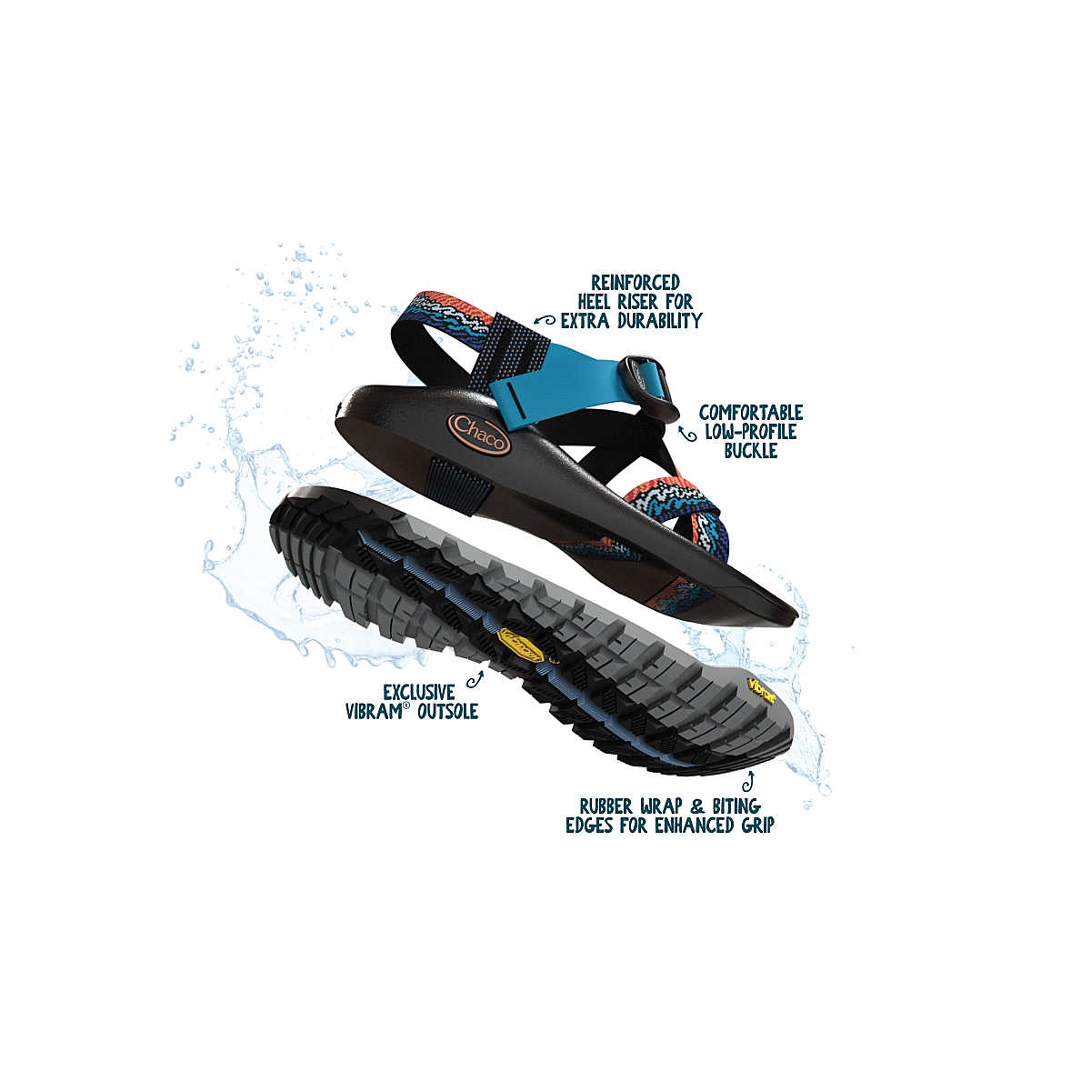 Chaco Men's Z/1 Rapid Pro Adjustable Strap Classic Sandal - Aquatic Flora