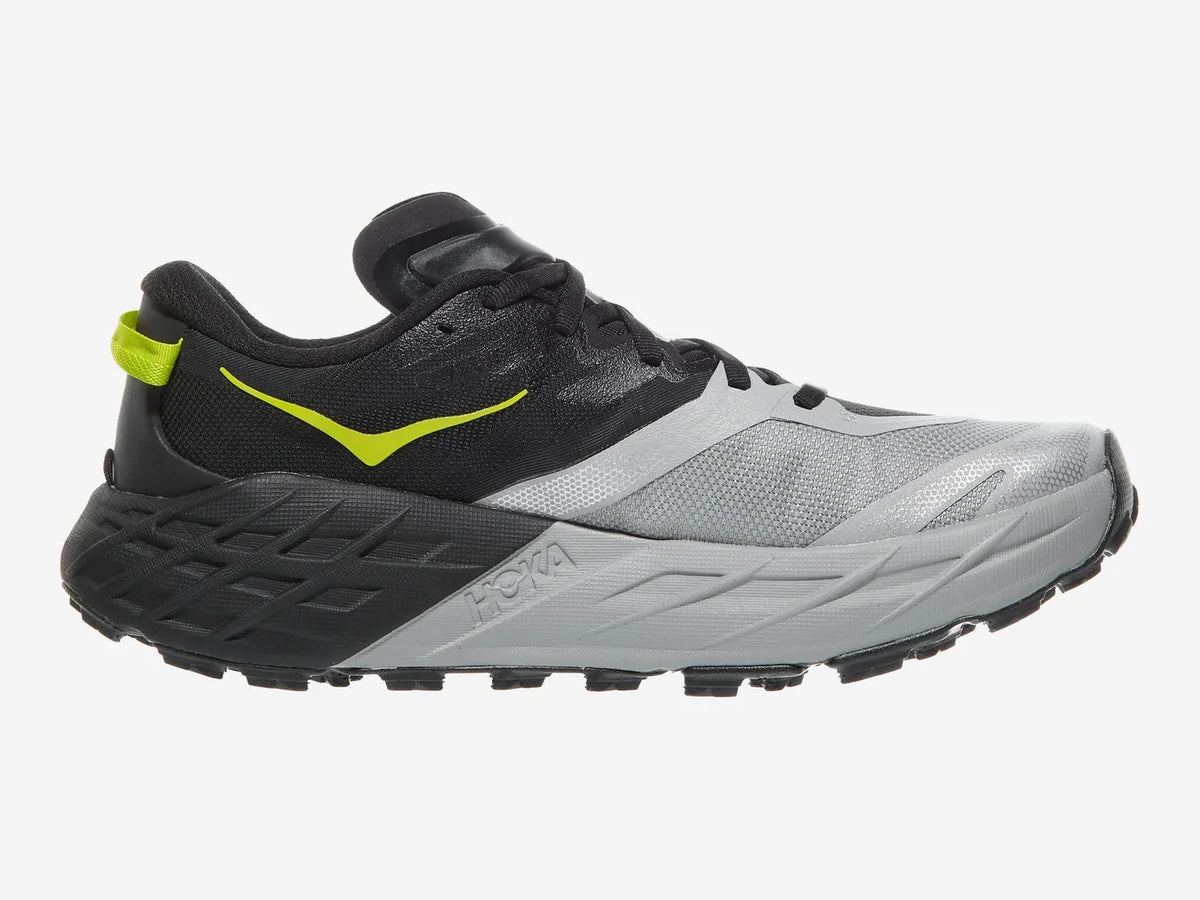 HOKA Men's Speedgoat 7 Trail Running Shoes - Black/Stellar Grey