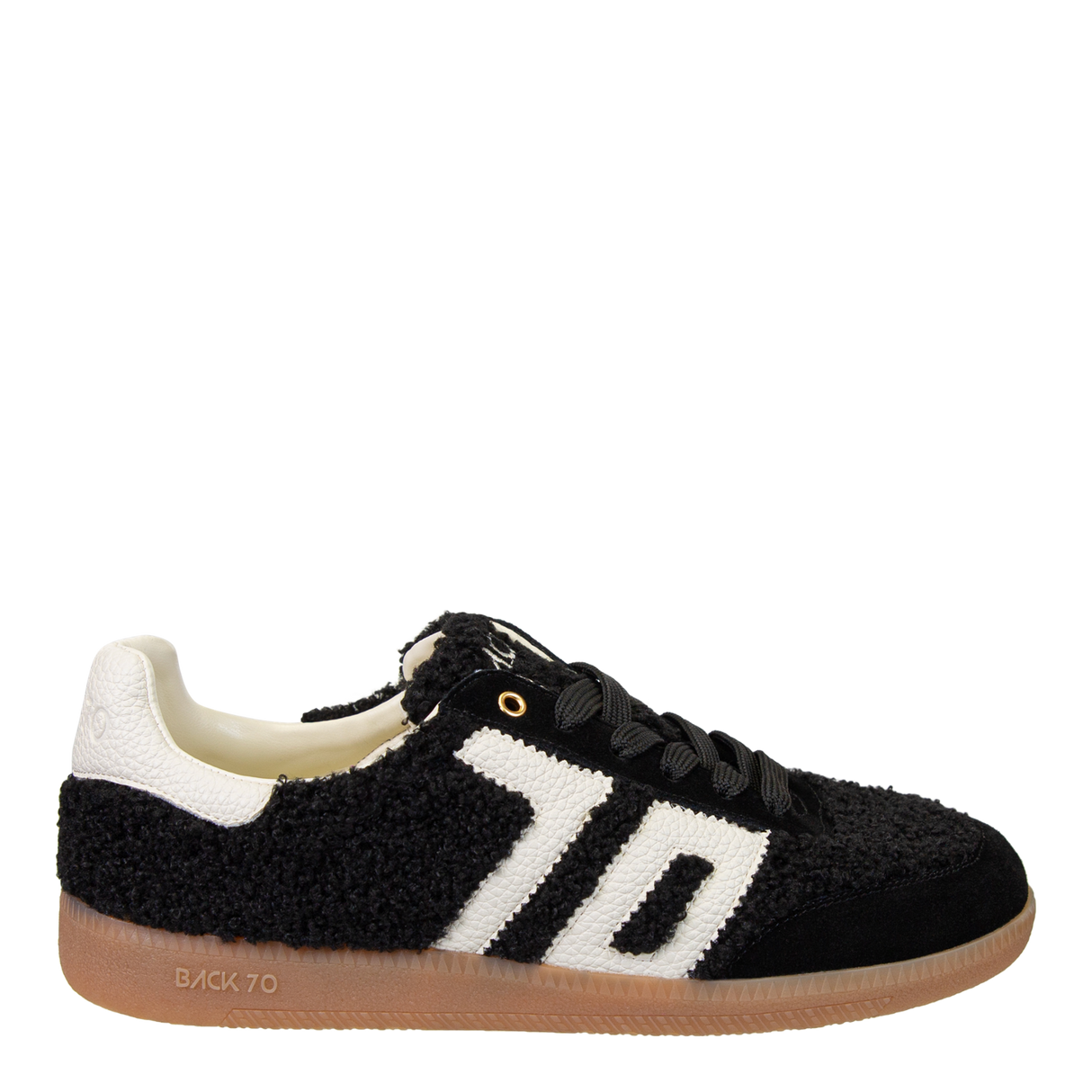 BACK 70 Women's TEDDY Sneaker - Black/White