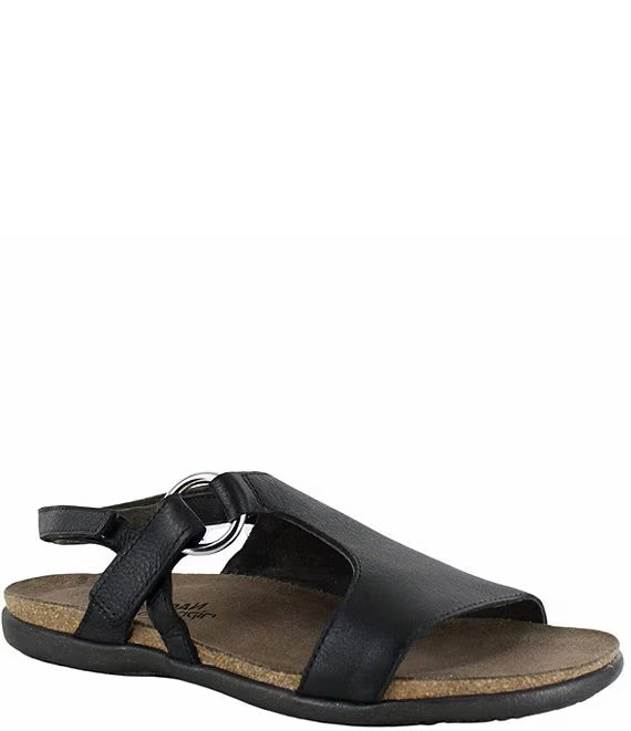 Naot Women's Olivia Sandal - Soft Black Leather