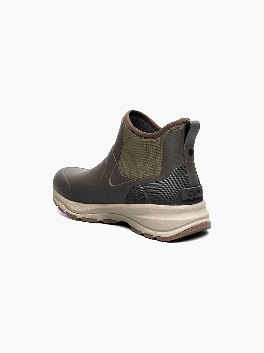 Bogs Men's Spruce Chelsea Slip On Rain Boots  - Dark Brown