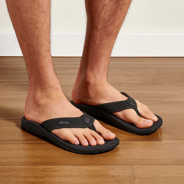Olukai Men's Ohana Sandals - Black/Dark Shadow