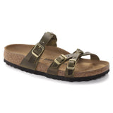 Birkenstock Women's Franca Braided Oiled Leather - Olive Green - Regular Fit