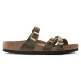 Birkenstock Women's Franca Braided Oiled Leather - Olive Green - Regular Fit