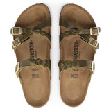 Birkenstock Women's Franca Braided Oiled Leather - Olive Green - Regular Fit