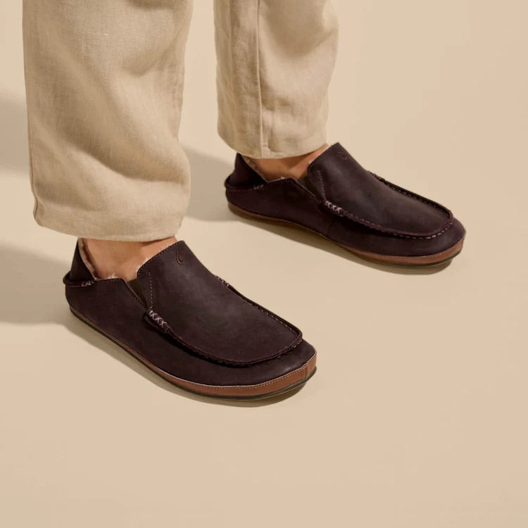 Olukai Men's Moloa Slipper - Dark Wood