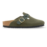 Birkenstock Women's Boston Braided Suede Leather - Thyme - Narrow Fit