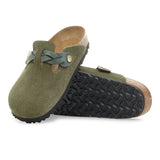 Birkenstock Women's Boston Braided Suede Leather - Thyme - Narrow Fit