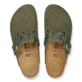 Birkenstock Women's Boston Braided Suede Leather - Thyme - Narrow Fit