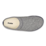 Olukai Men's Hāmani Hulu Wool Mule Slipper - Graphite / Trench Blue