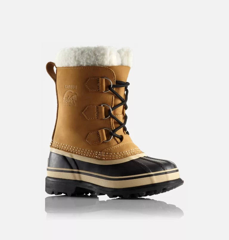 Sorel Kids CARIBOU™ Waterproof Winter Boots - Buff