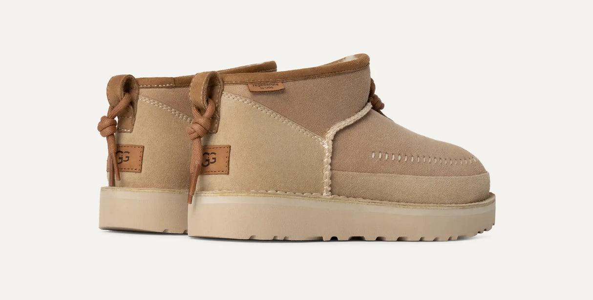 UGG Women's Ultra Mini Crafted Regenerate - Sand – Paradox Footwear