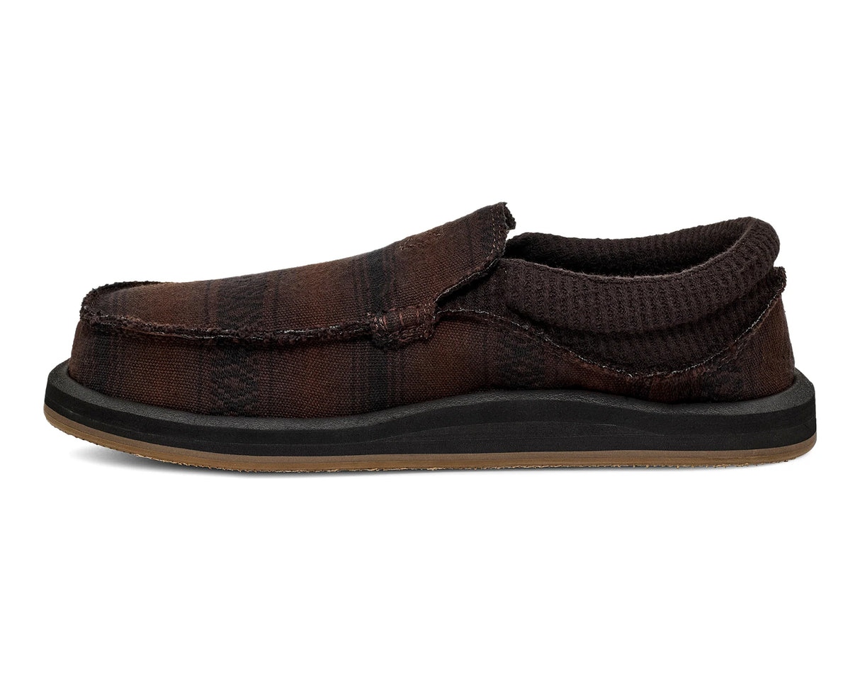 Sanuk Men's Chiba Blanket Slippers - Dark Brown