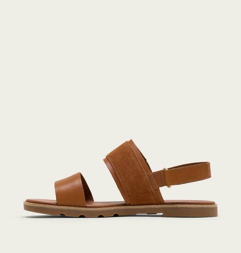 Sorel Women's ELLA™ lll Slingback Flat Sandal - Iced Tea/Gum 2