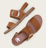 Sorel Women's ELLA™ lll Slingback Flat Sandal - Iced Tea/Gum 2