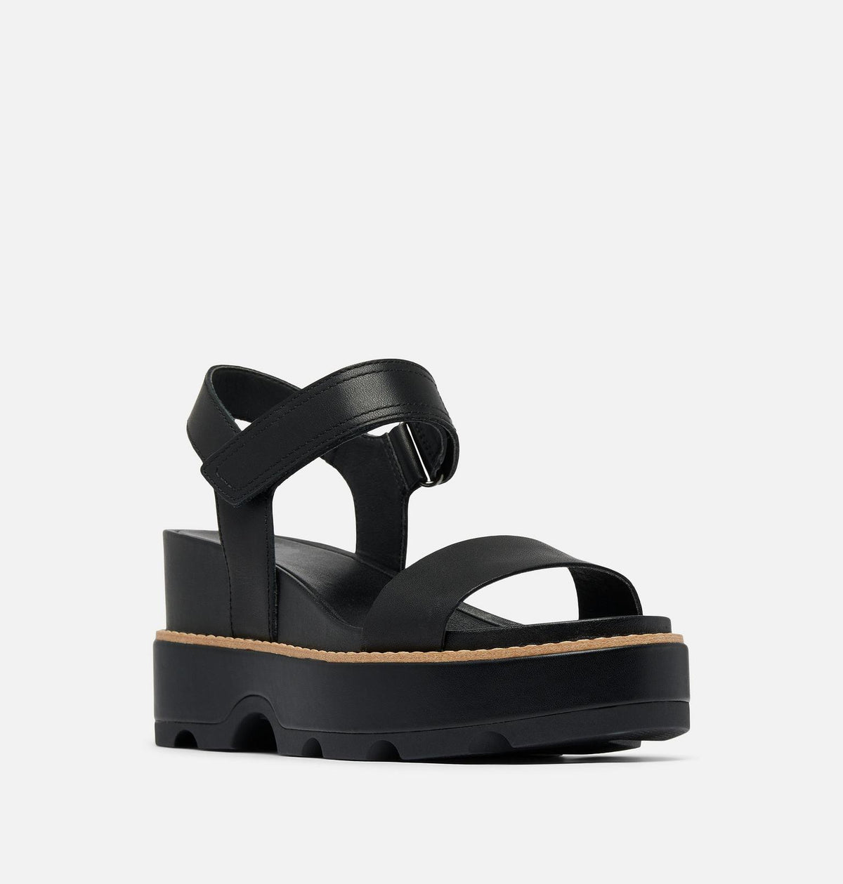 Sorel Women's JOANIE™ IV Y Strap Wedge Sandal - Black/Sea Salt
