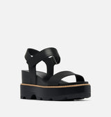 Sorel Women's JOANIE™ IV Y Strap Wedge Sandal - Black/Sea Salt