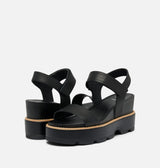 Sorel Women's JOANIE™ IV Y Strap Wedge Sandal - Black/Sea Salt