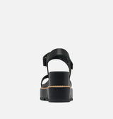 Sorel Women's JOANIE™ IV Y Strap Wedge Sandal - Black/Sea Salt