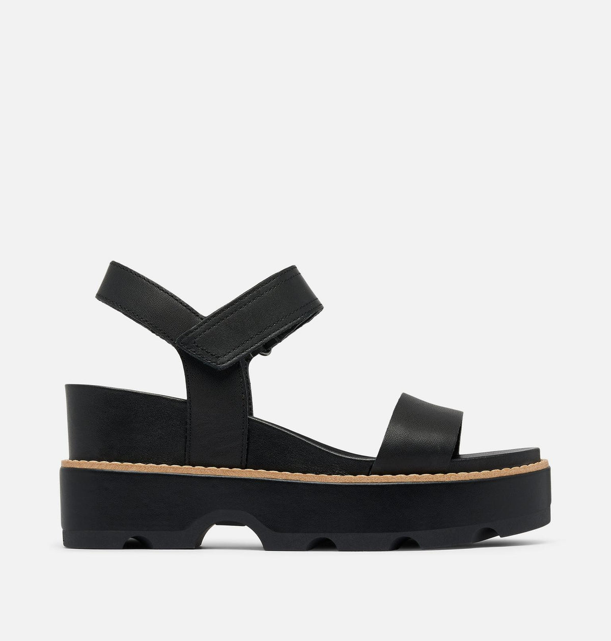 Sorel Women's JOANIE™ IV Y Strap Wedge Sandal - Black/Sea Salt