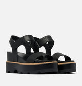 Sorel Women's JOANIE™ IV Y Strap Wedge Sandal - Black/Sea Salt
