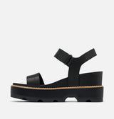 Sorel Women's JOANIE™ IV Y Strap Wedge Sandal - Black/Sea Salt