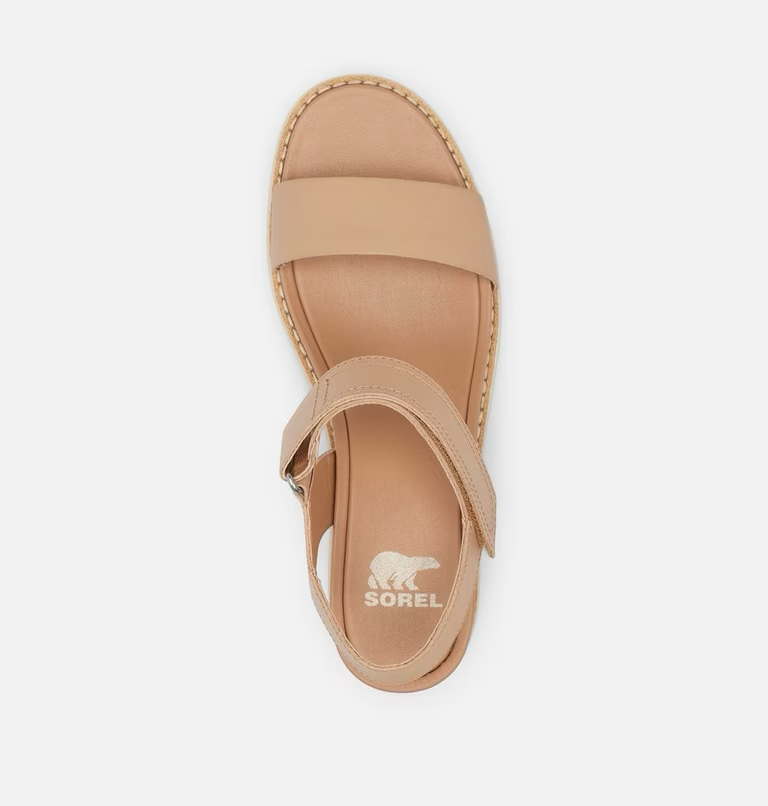 Sorel Women's JOANIE™ lV Y Strap Wedge Sandals - Honest Beige/Bleached Ceramic