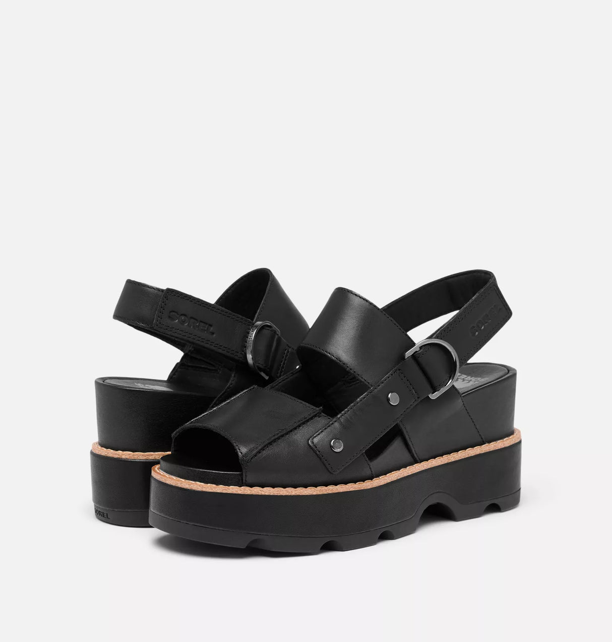 Sorel Women's JOANIE™ IV Sandal Wedge - Black/Black