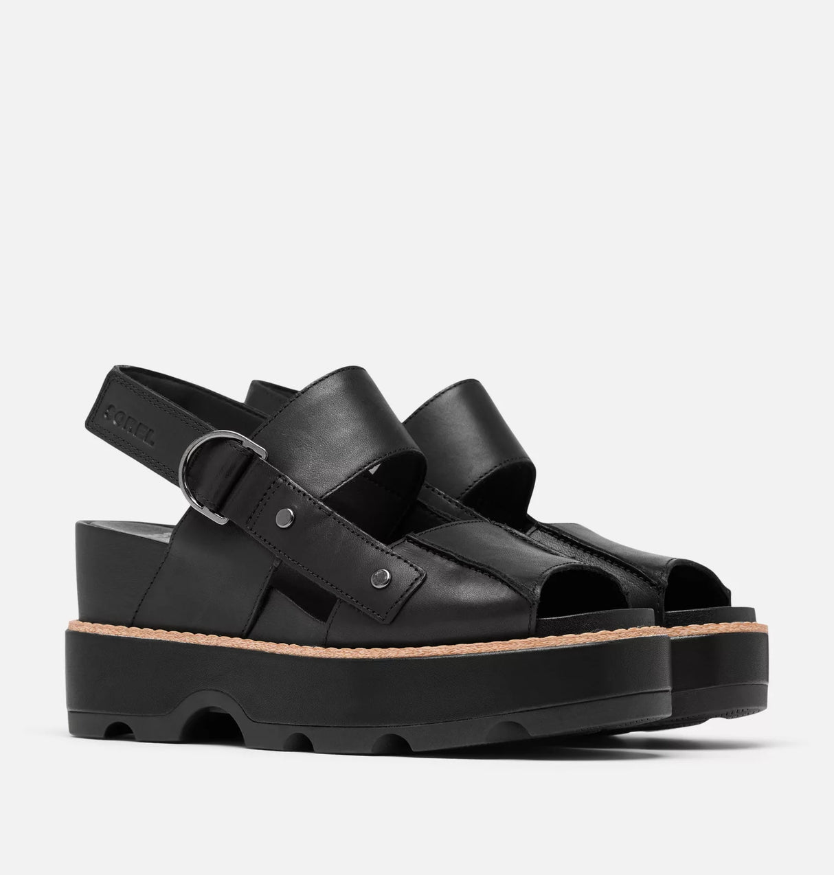 Sorel Women's JOANIE™ IV Sandal Wedge - Black/Black