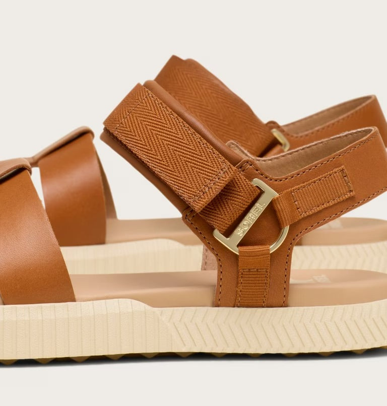 Sorel Women's ONA AVE™ Ankle Strap Flat Sandal - Iced Tea, Gum 16