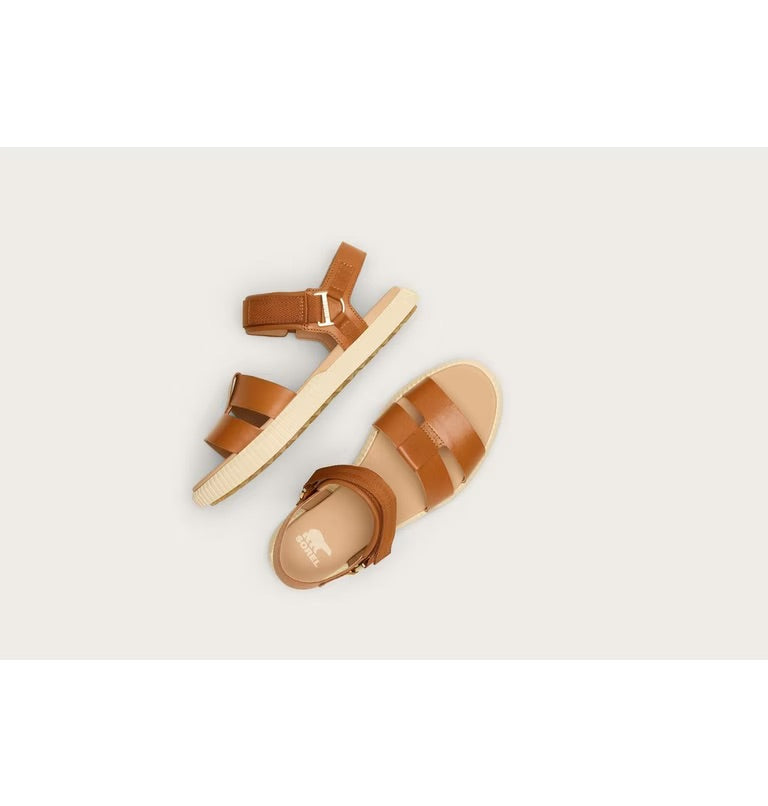 Sorel Women's ONA AVE™ Ankle Strap Flat Sandal - Iced Tea, Gum 16