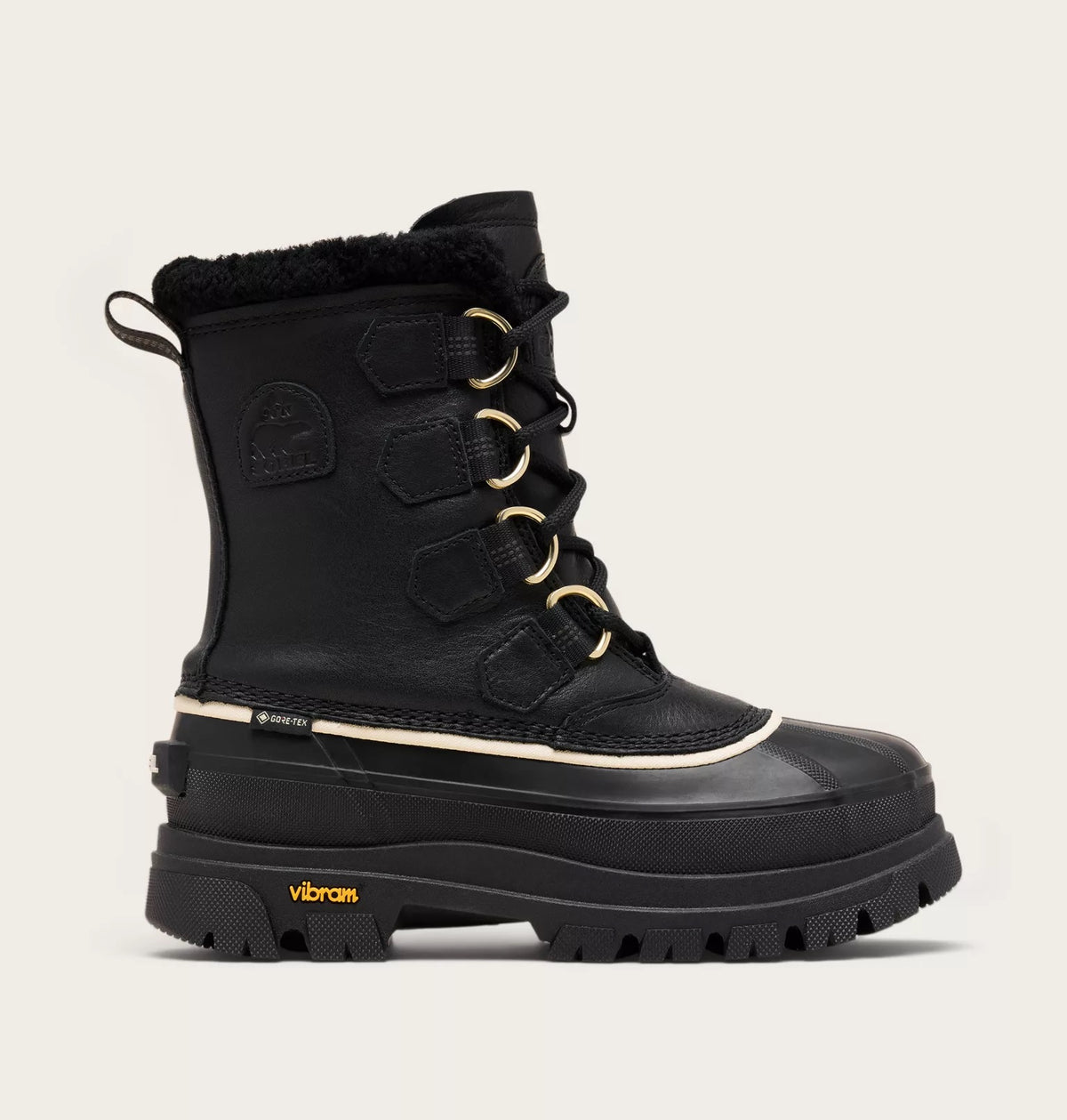 SOREL Women's CARIBOU HORIZON™ GTX Winter Boots - Black/Honey White