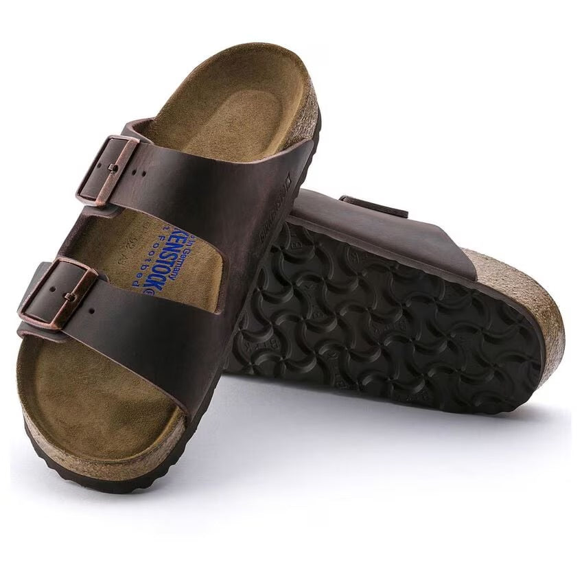 Birkenstock Arizona BS Soft Footbed Oiled Leather Sandals - Habana