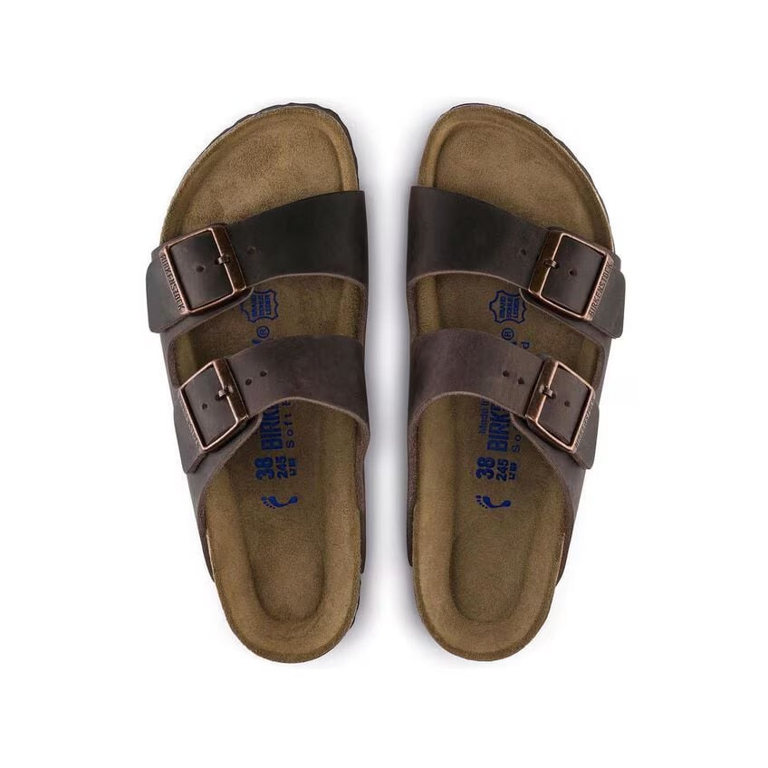 Birkenstock Arizona BS Soft Footbed Oiled Leather Sandals - Habana