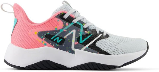 New Balance Kids Rave Run v2 Shoes - Gray/Pink