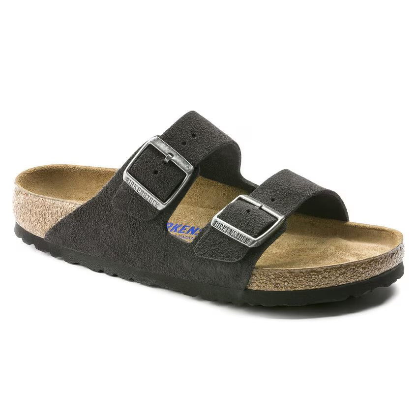Birkenstock Women's Arizona Soft Footbed Suede Leather - Velvet Gray - Narrow Fit