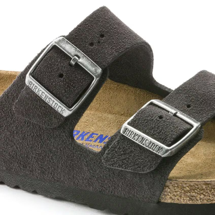 Birkenstock Women's Arizona Soft Footbed Suede Leather - Velvet Gray - Narrow Fit