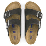 Birkenstock Women's Arizona Soft Footbed Suede Leather - Velvet Gray - Narrow Fit