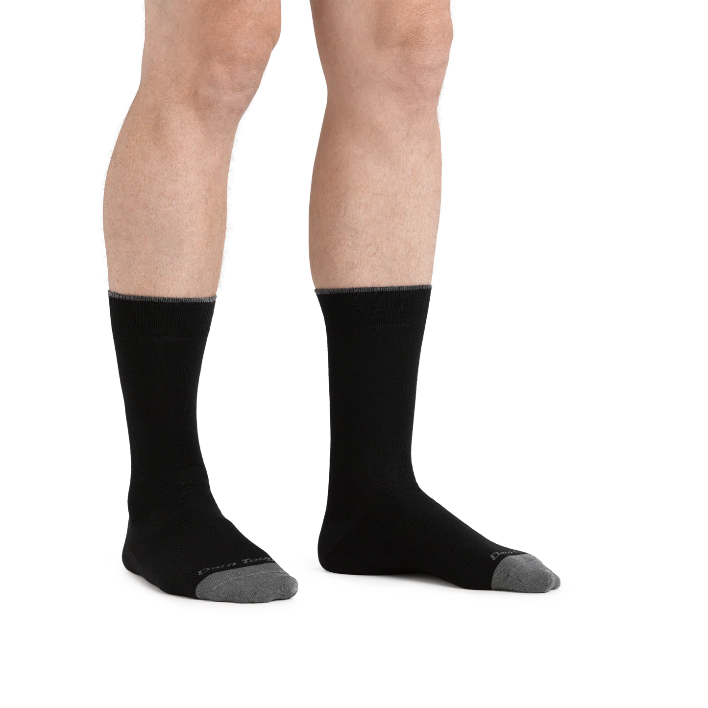 Darn Tough Men's Solid Crew Lightweight Socks - Black