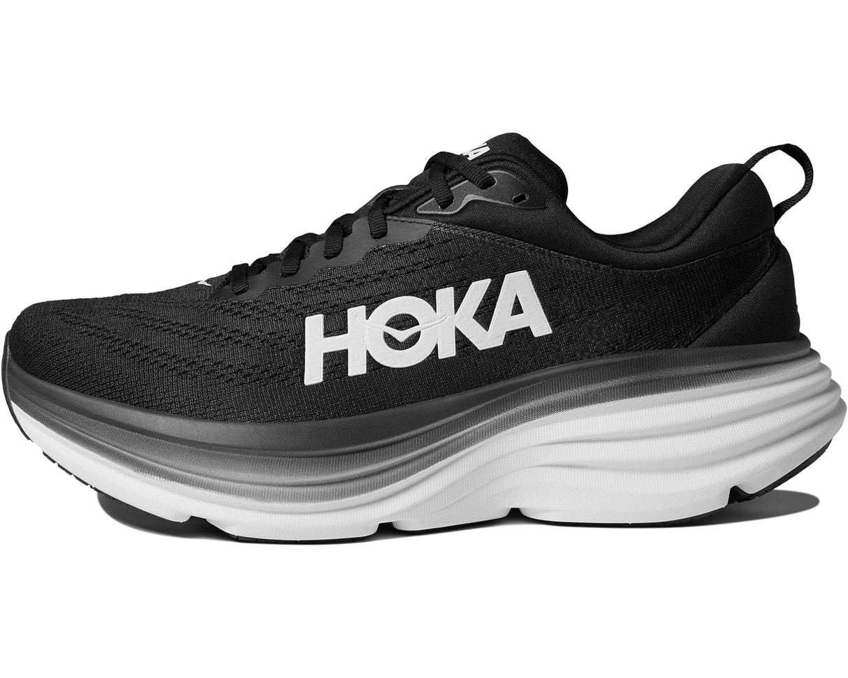 HOKA Men's Bondi 8 - Black/White