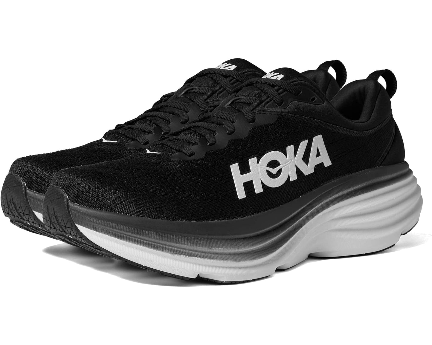 HOKA Men's Bondi 8 - Black/White