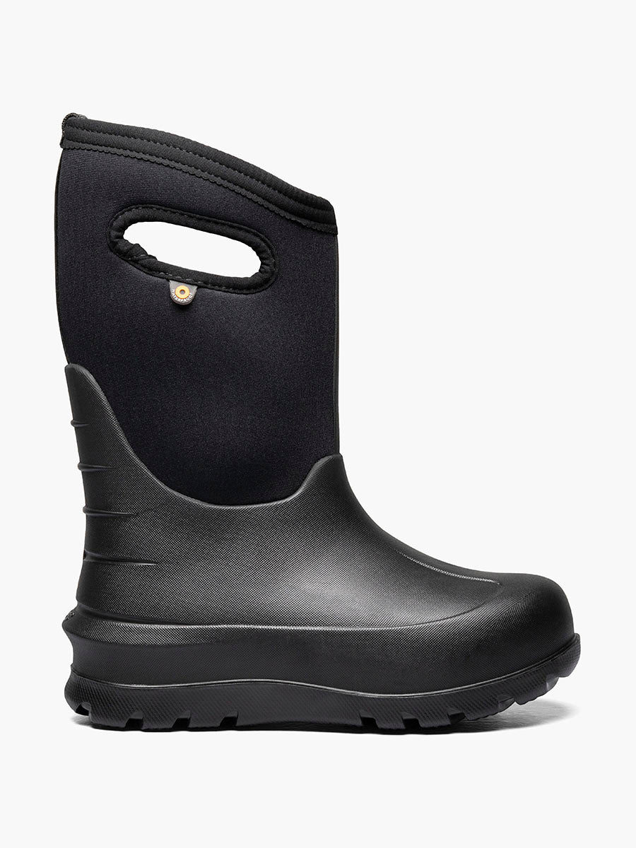 Bogs Kids Neo-Classic Solid Waterproof Boots  - Black