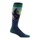 Darn Tough Unisex Solstice Snow Over the Calf Lightweight Socks - Midnight