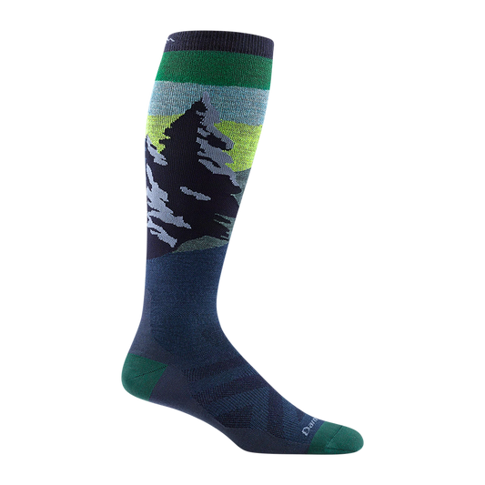 Darn Tough Unisex Solstice Snow Over the Calf Lightweight Socks - Midnight