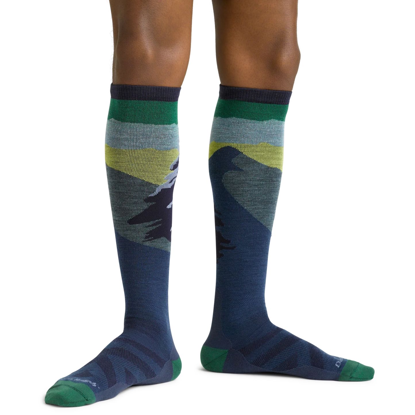 Darn Tough Unisex Solstice Snow Over the Calf Lightweight Socks - Midnight