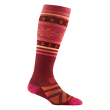 Darn Tough Women's Snow Alpine Over the Calf Lightweight Socks - Burgundy