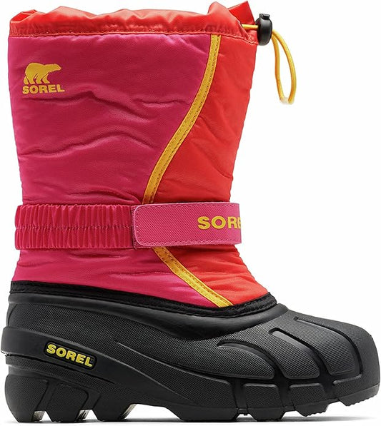 Sorel Children's FLURRY™ Winter Boots - Poppy Red/Cactus Pink