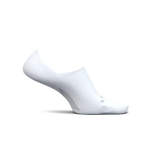 Feetures Unisex Elite Invisible Ultra Light Socks - White